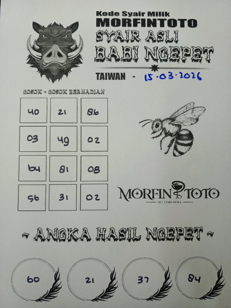 SYAIR TOGEL BABI NGEPET 15 MARET 2026