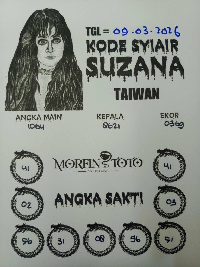 SYAIR TOGEL SUZANA TAIWAN  09 MARET 2026