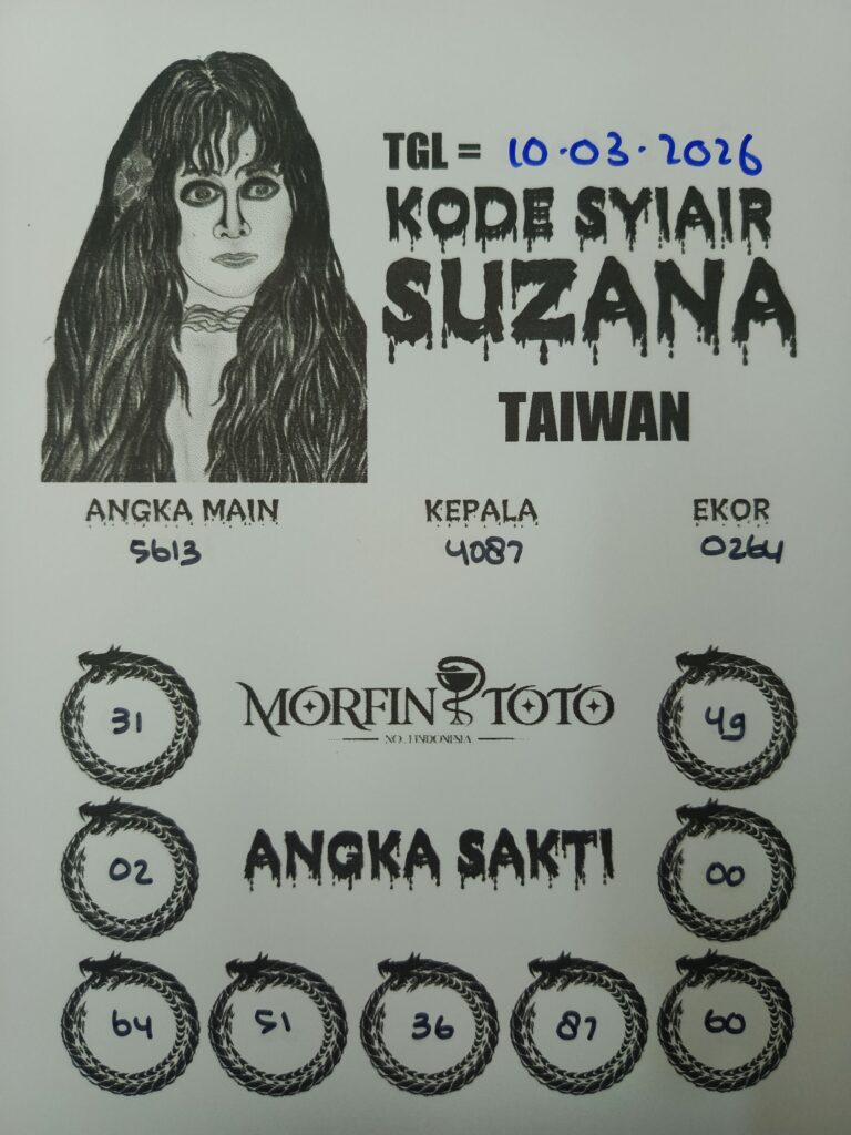 SYAIR TOGEL SUZANA TAIWAN  10 MARET 2026