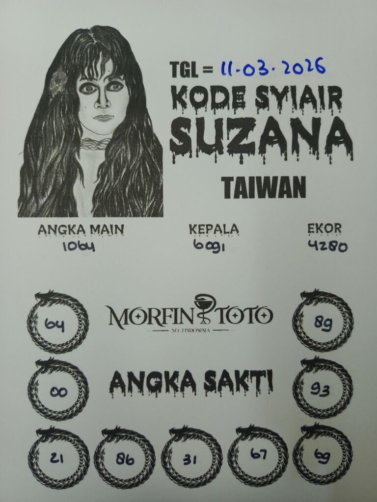 SYAIR TOGEL SUZANA TAIWAN  11 MARET 2026