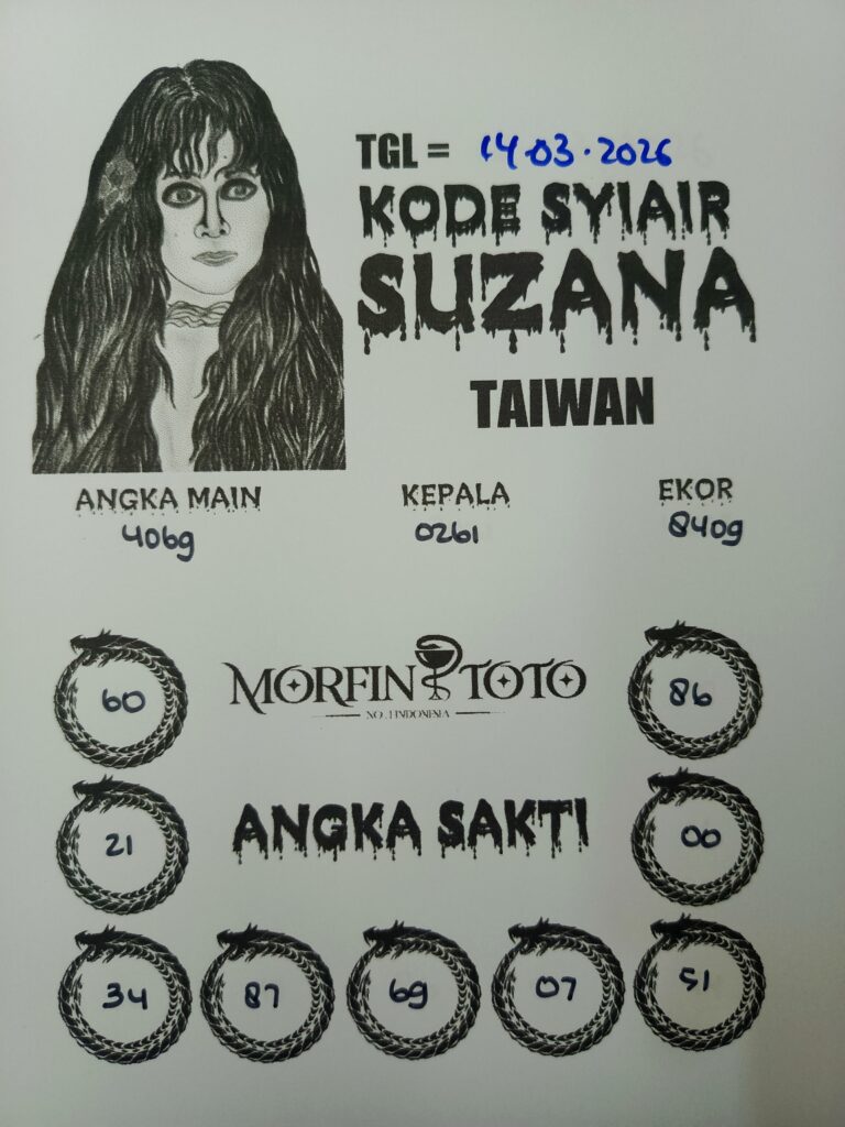 SYAIR TOGEL SUZANA TAIWAN 14 MARET 2026
