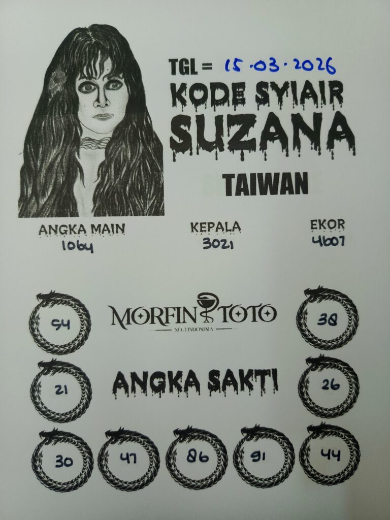 SYAIR TOGEL SUZANA TAIWAN  15 MARET 2026