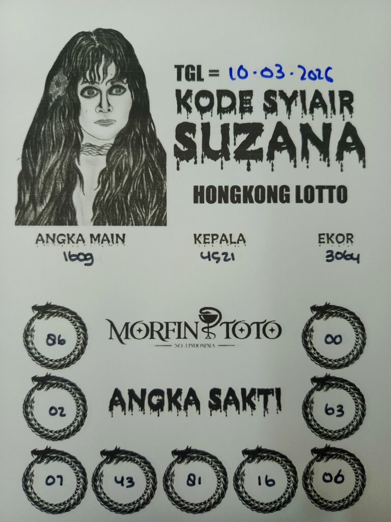 SYAIR TOGEL SUZANA  HONGKONG LOTTO 10 MARET 2026