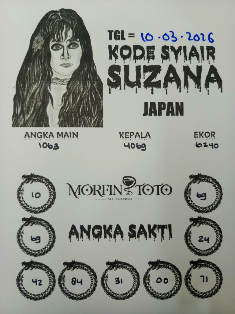 SYAIR TOGEL SUZANA JAPAN 10 MARET 2026