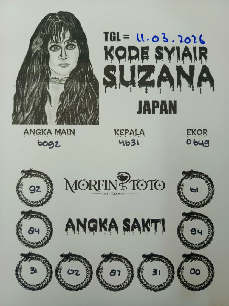 SYAIR TOGEL SUZANA JAPAN  11 MARET 2026