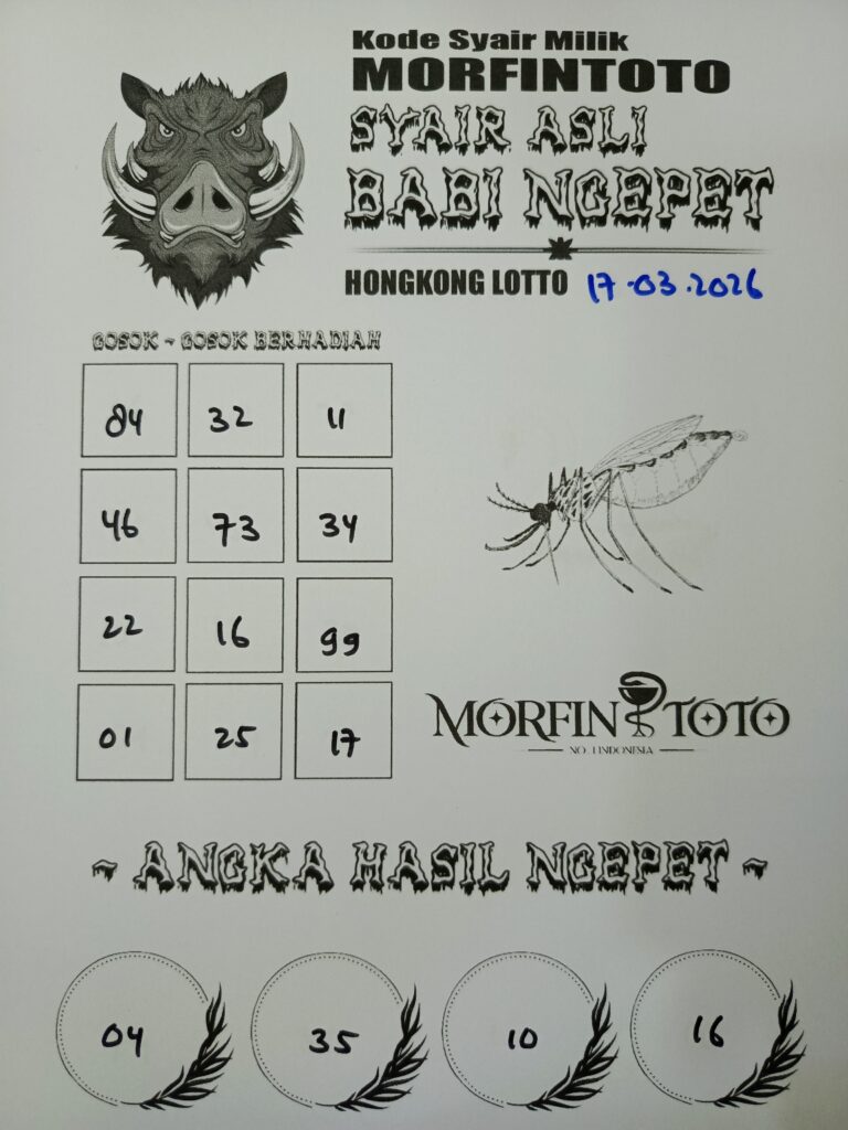SYAIR TOGEL BABI NGEPET HONGKONG LOTTO 17 MARET 2026