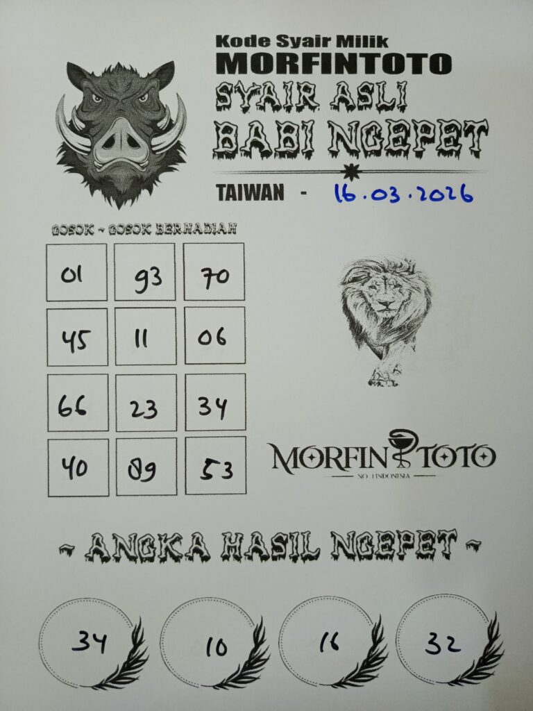 SYAIR TOGEL BABI NGEPET 16 MARET 2026