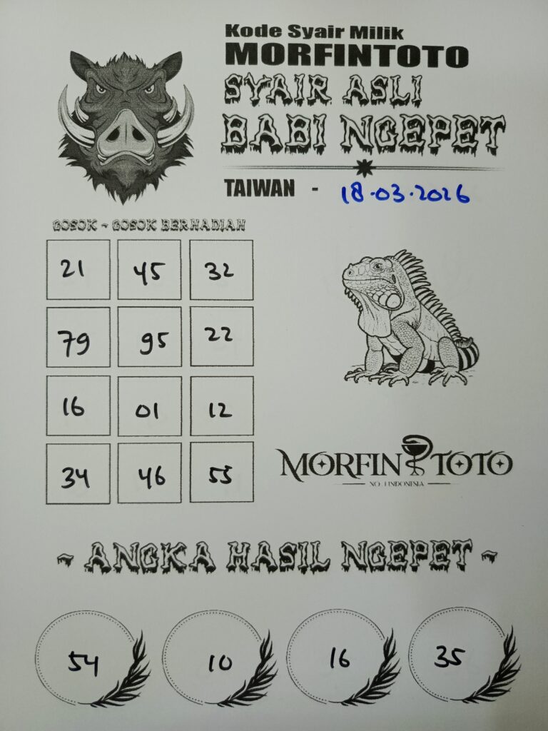 SYAIR TOGEL BABI NGEPET 18 MARET 2026