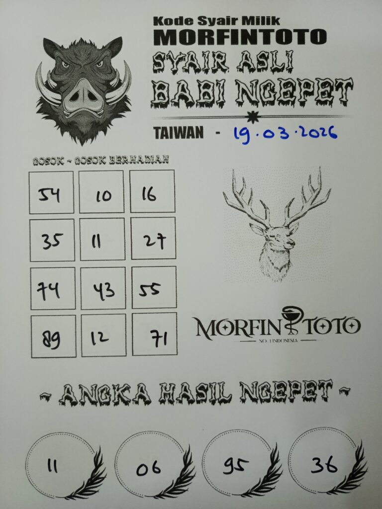 SYAIR TOGEL BABI NGEPET 19 MARET 2026