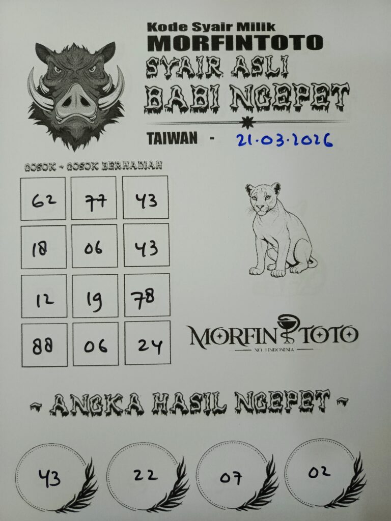 SYAIR TOGEL BABI NGEPET 21 MARET 2026