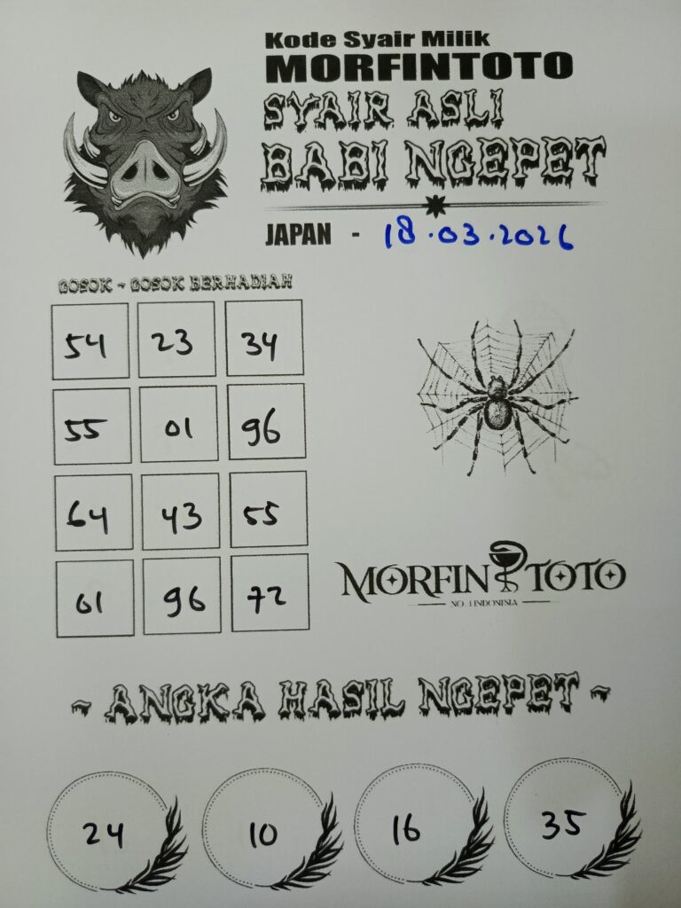 SYAIR TOGEL BABI NGEPET JAPAN 18 MARET 2026