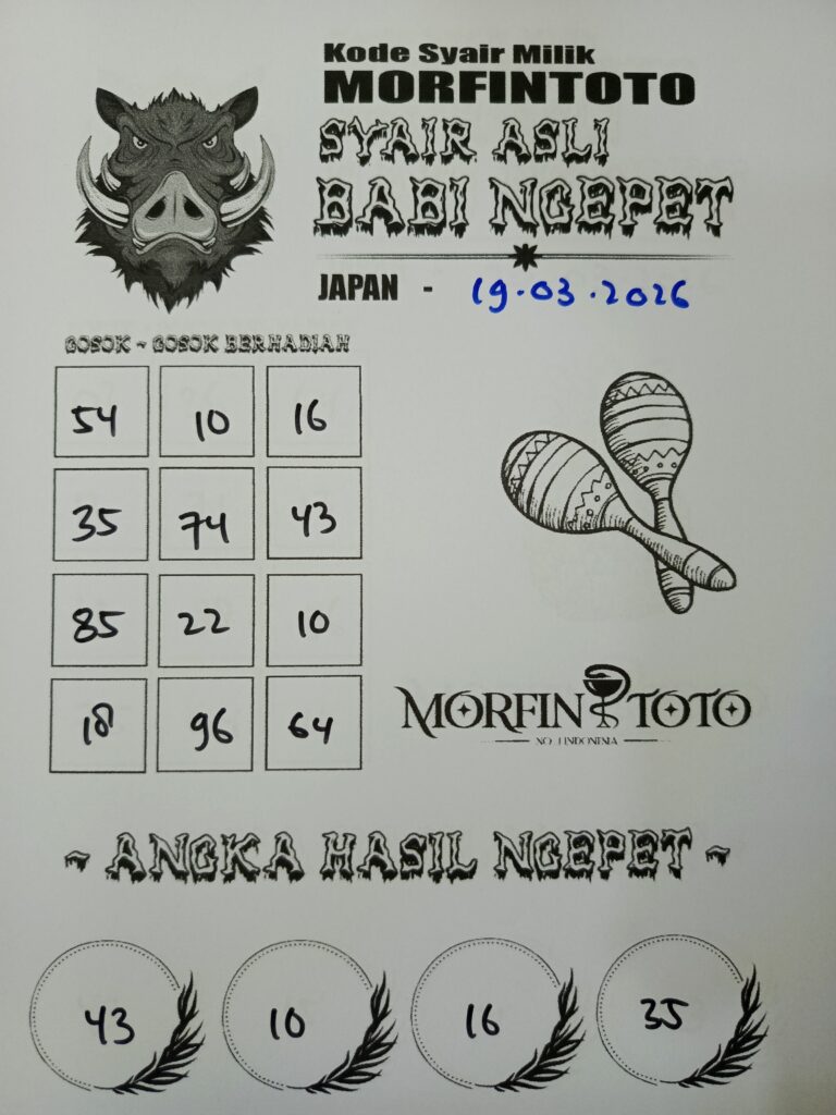 SYAIR TOGEL BABI NGEPET JAPAN 19 MARET 2026