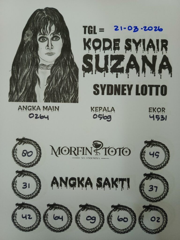 SYAIR TOGEL SUZANA SYDNEY LOTTO 21 MARET 2026