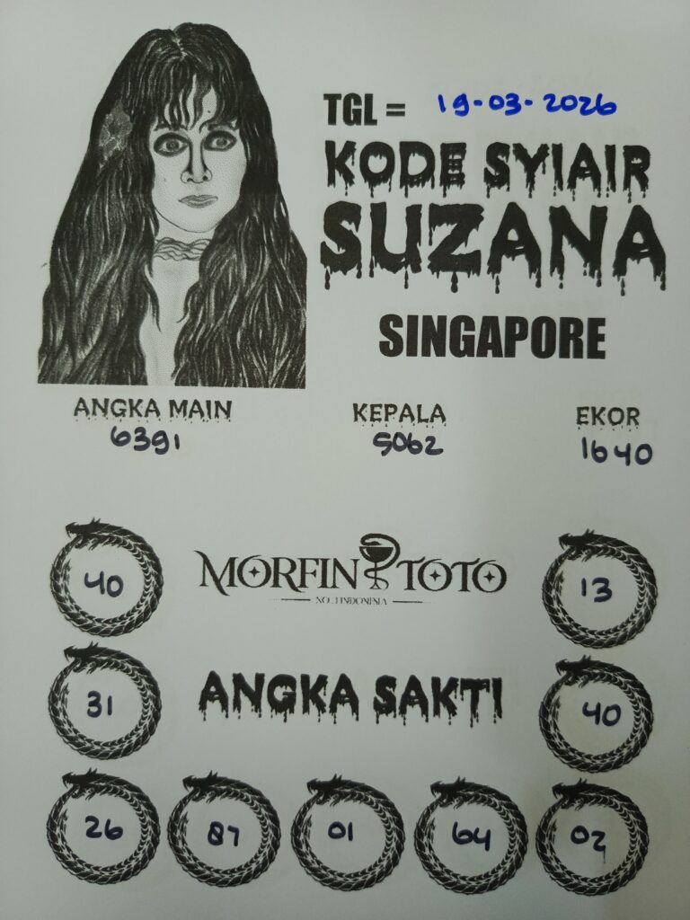 SYAIR TOGEL SINGAPORE SUZANA  19 MARET 2026