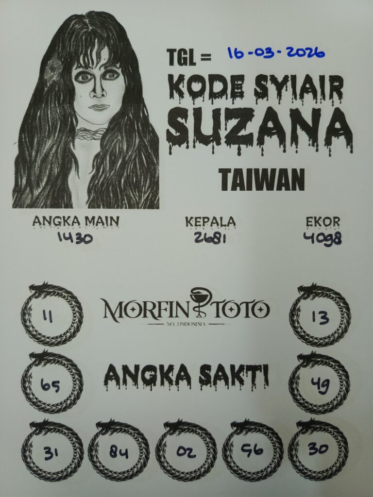 SYAIR TOGEL SUZANA TAIWAN  16 MARET 2026