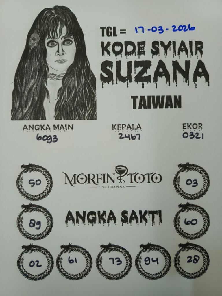 SYAIR TOGEL SUZANA TAIWAN  17 MARET 2026