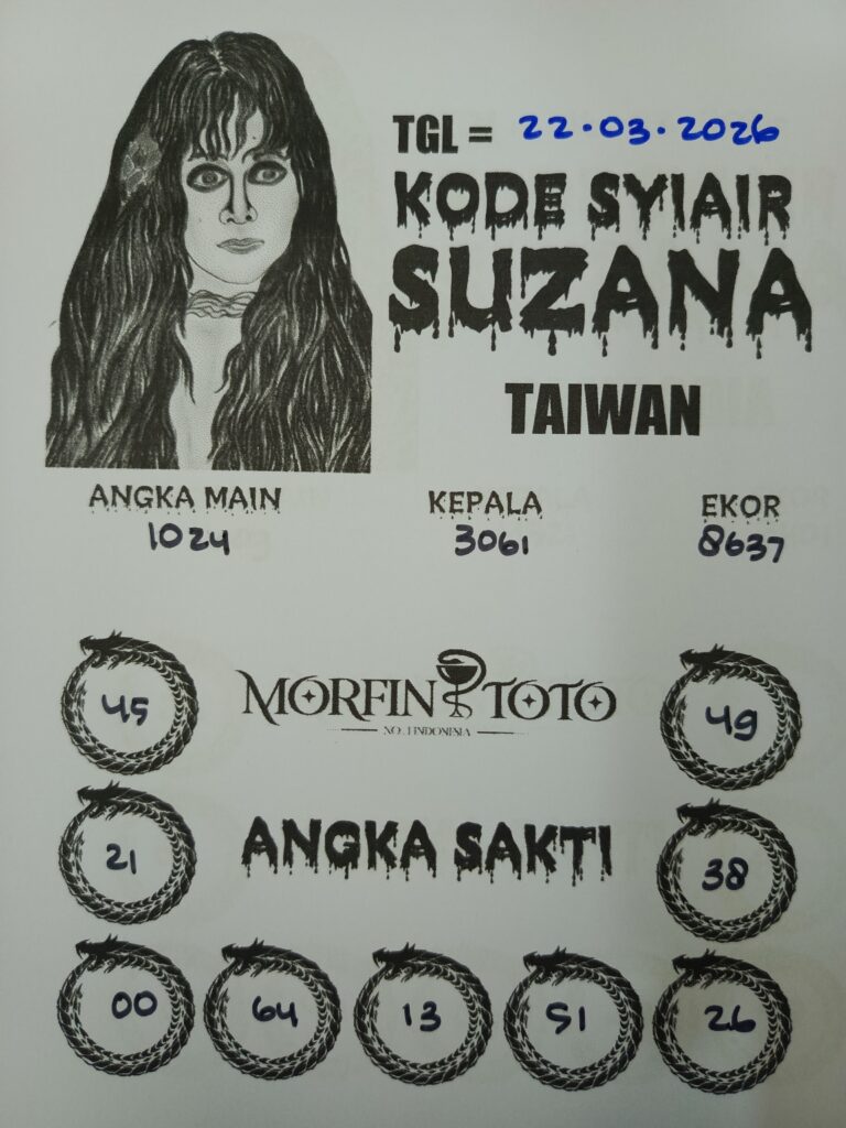 SYAIR TOGEL SUZANA TAIWAN 22 MARET 2026