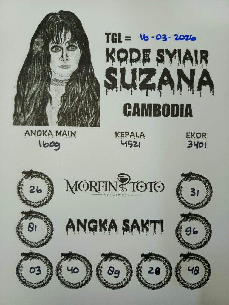 SYAIR TOGEL SUZANA CAMBODIA 16 MARET 2026