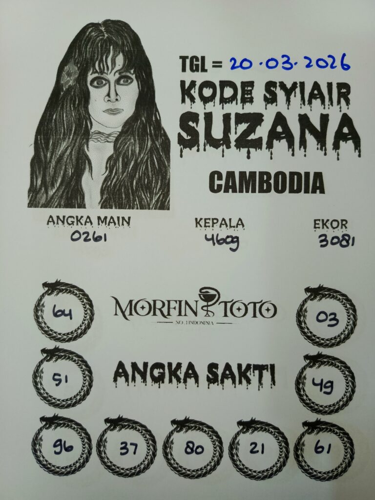 SYAIR TOGEL SUZANA CAMBODIA 20 MARET 2026