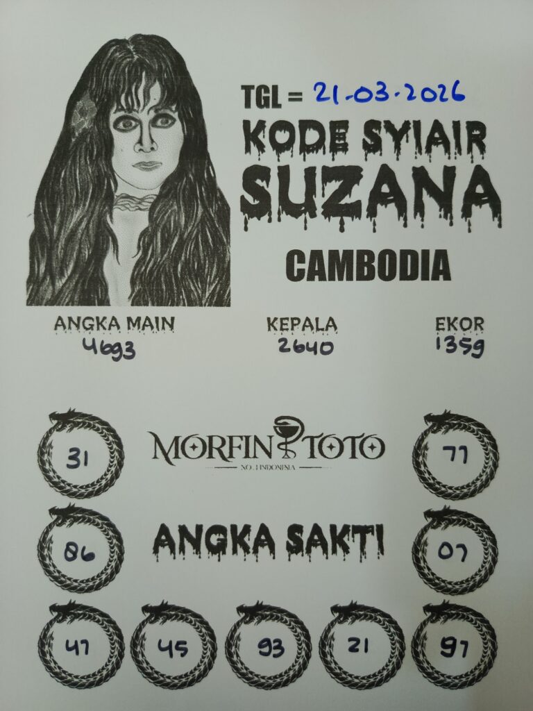 SYAIR TOGEL SUZANA CAMBODIA 21 MARET 2026
