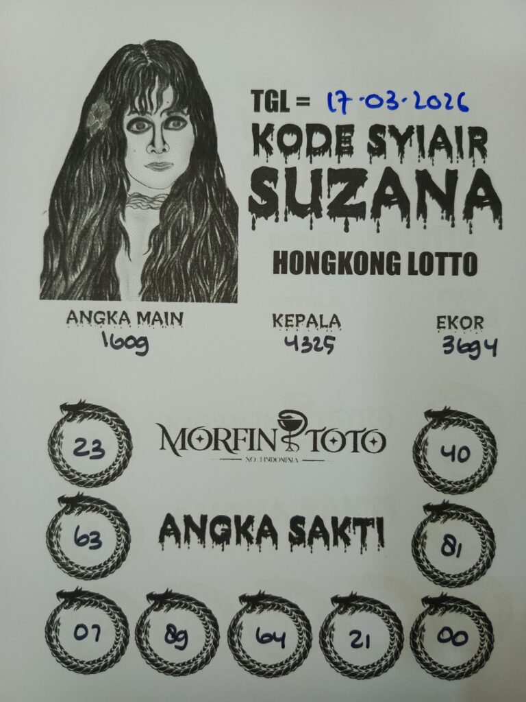 SYAIR TOGEL SUZANA  HONGKONG LOTTO 17 MARET 2026