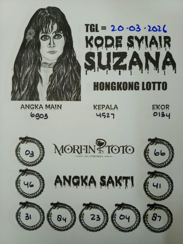 SYAIR TOGEL SUZANA  HONGKONG LOTTO 20 MARET 2026