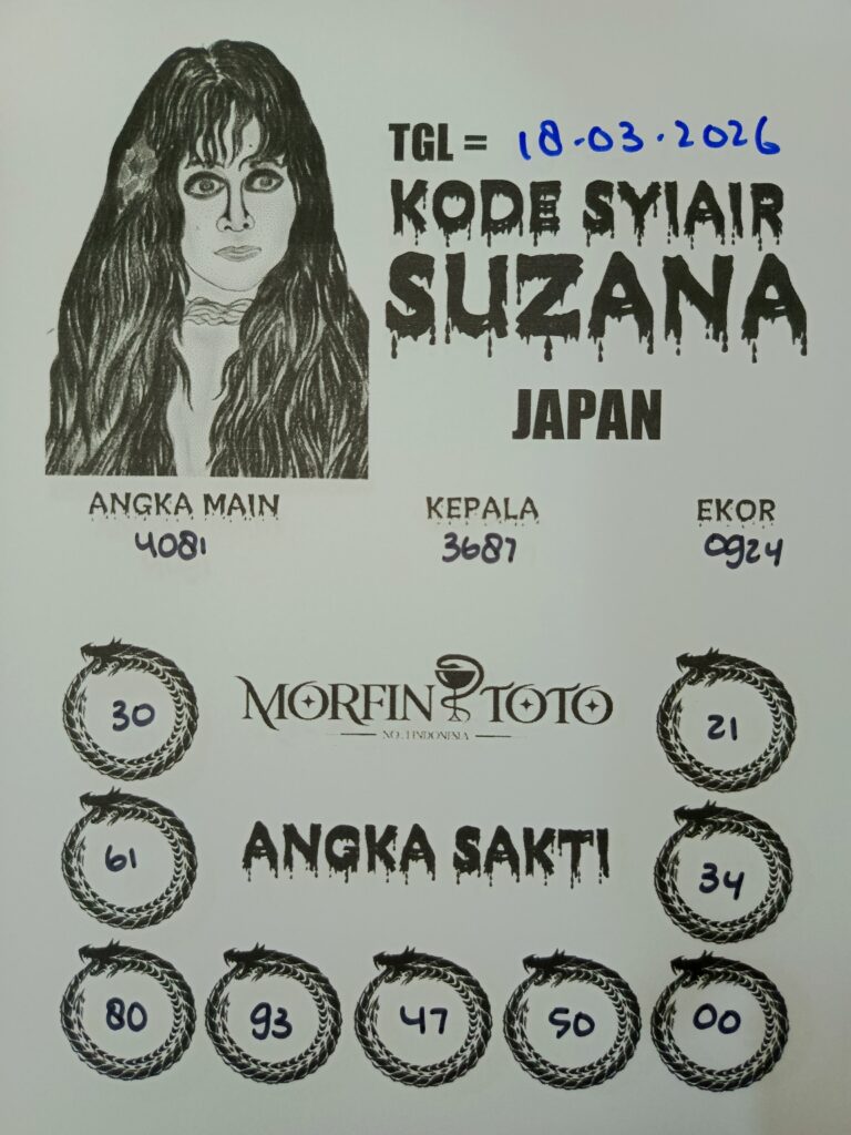 SYAIR TOGEL SUZANA JAPAN  18 MARET 2026