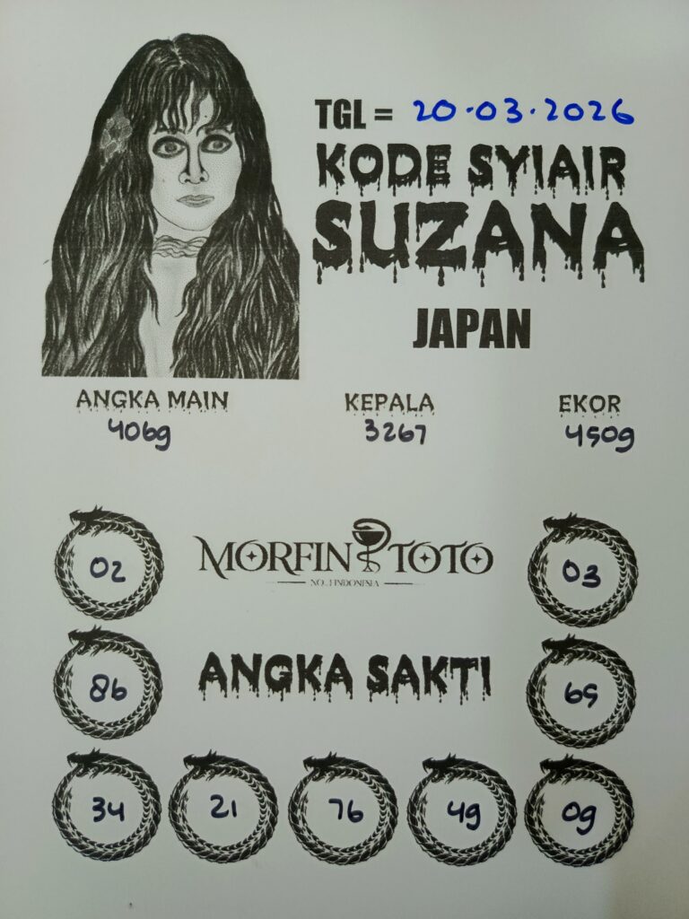 SYAIR TOGEL SUZANA JAPAN  20 MARET 2026