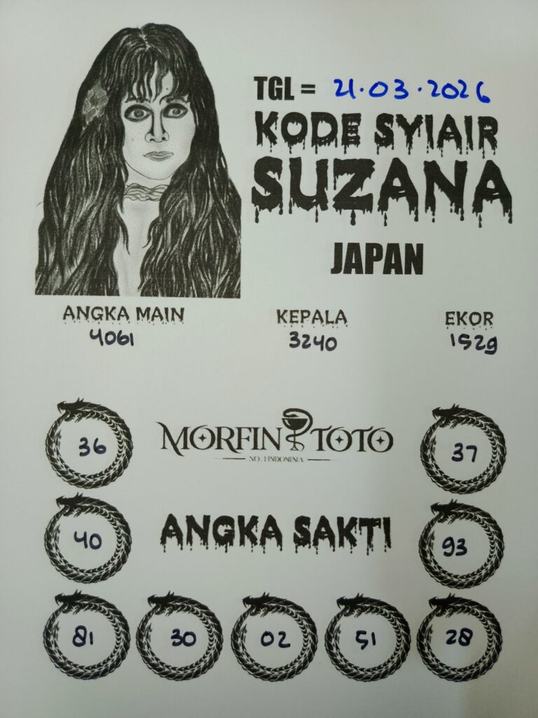 SYAIR TOGEL SUZANA JAPAN  21 MARET 2026