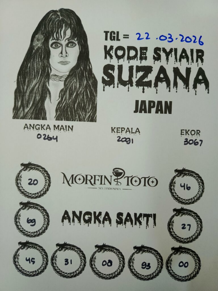 SYAIR TOGEL SUZANA JAPAN 22 MARET 2026