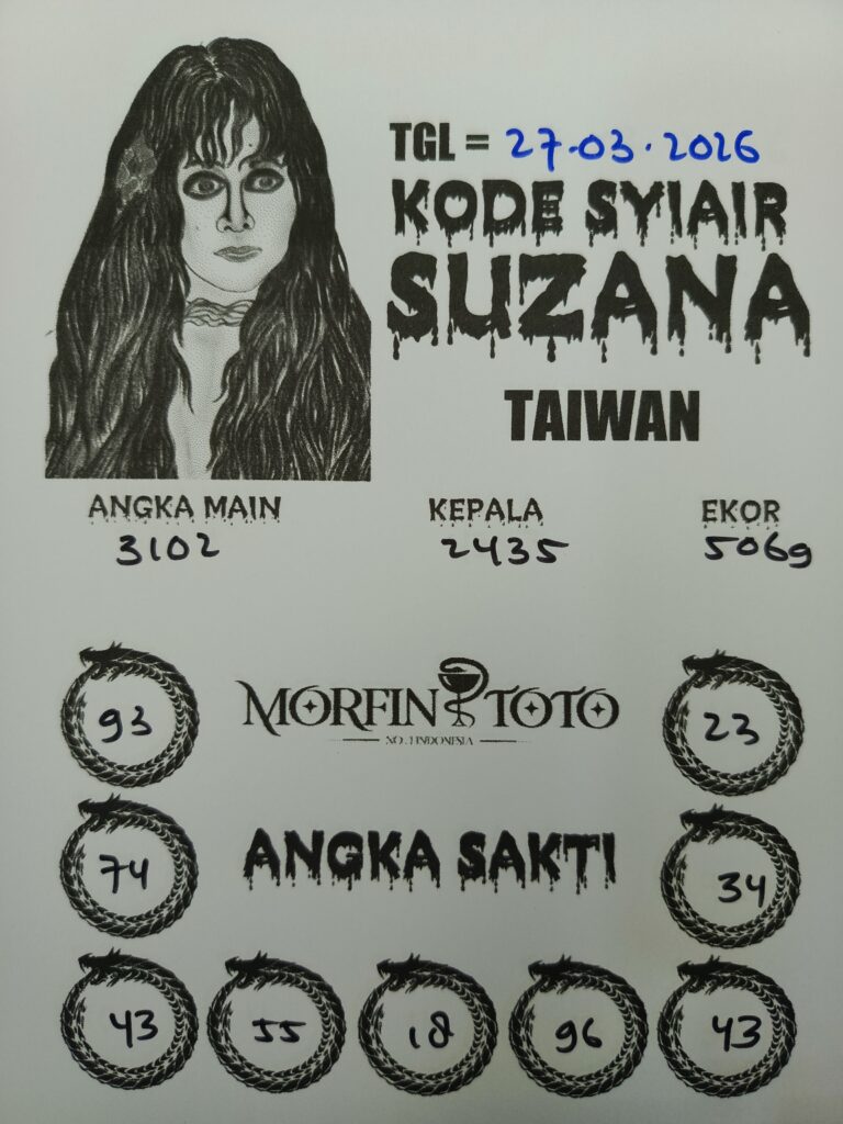 SYAIR TOGEL SUZANA TAIWAN 27 MARET 2026