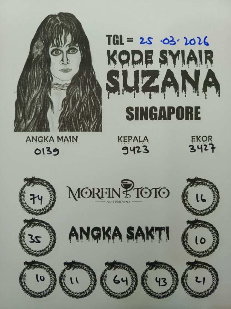 SYAIR TOGEL SINGAPORE SUZANA  25 MARET 2026