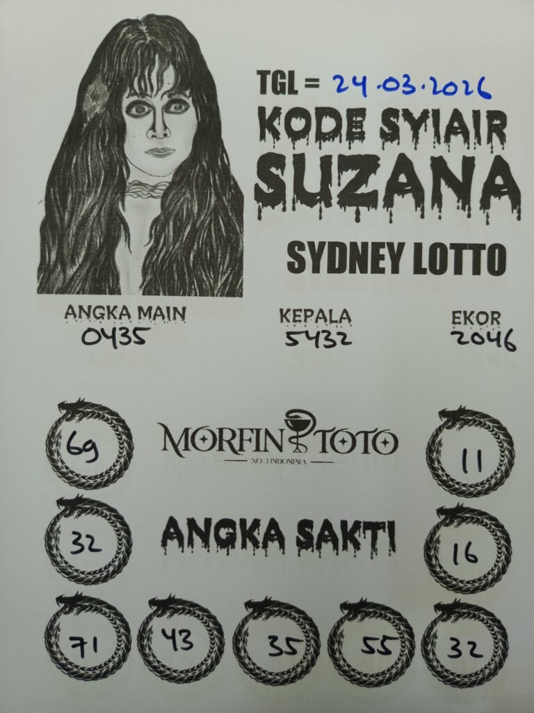 SYAIR TOGEL SUZANA SYDNEY LOTTO 24 MARET 2026