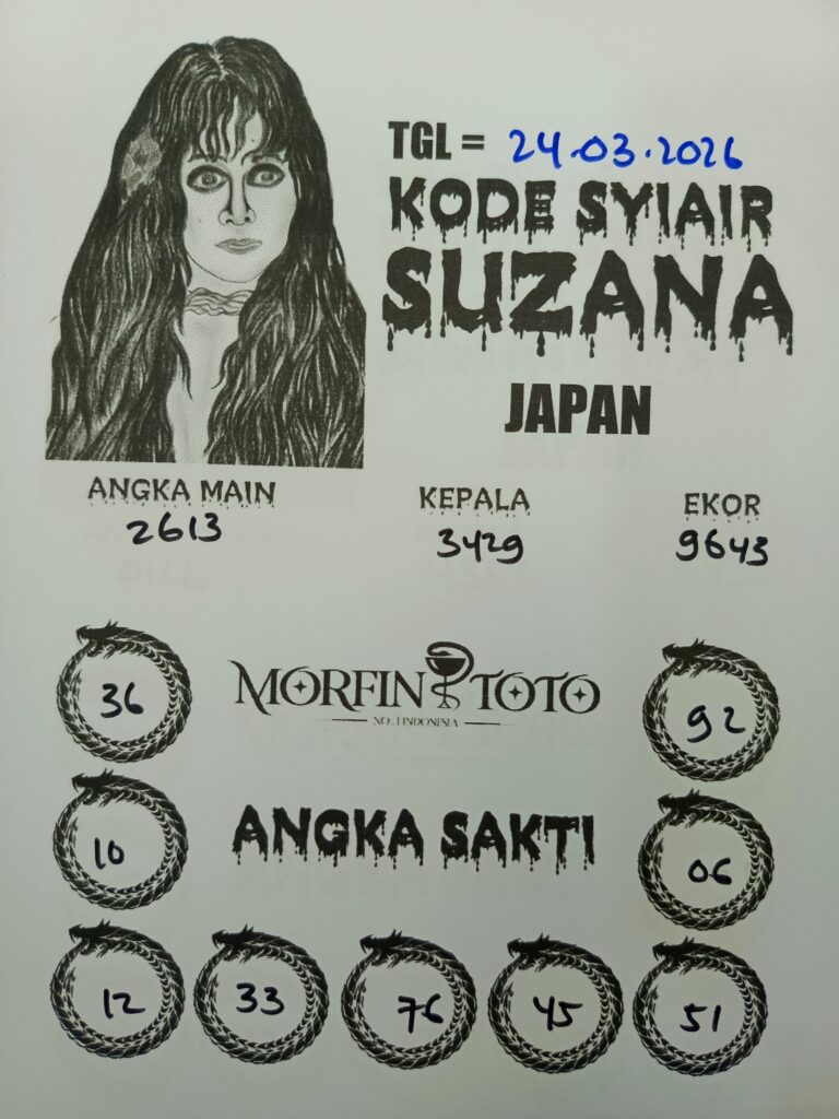 SYAIR TOGEL SUZANA JAPAN 24 MARET 2026