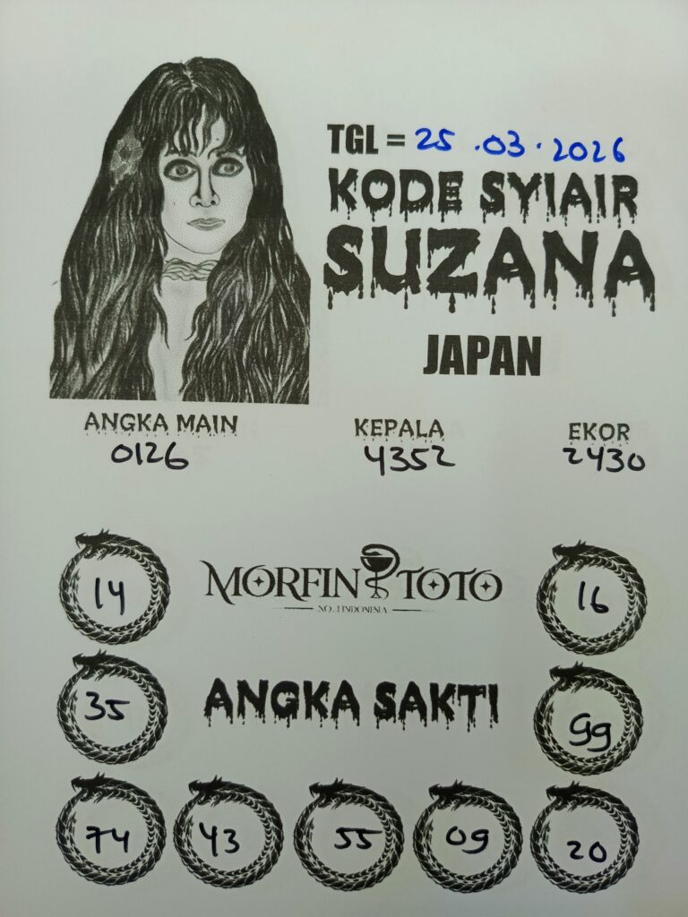 SYAIR TOGEL SUZANA JAPAN 25 MARET 2026