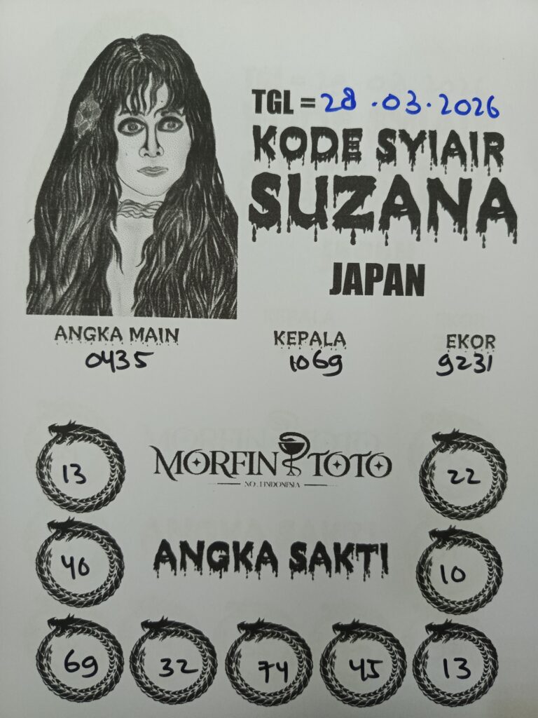 SYAIR TOGEL SUZANA JAPAN  28 MARET 2026