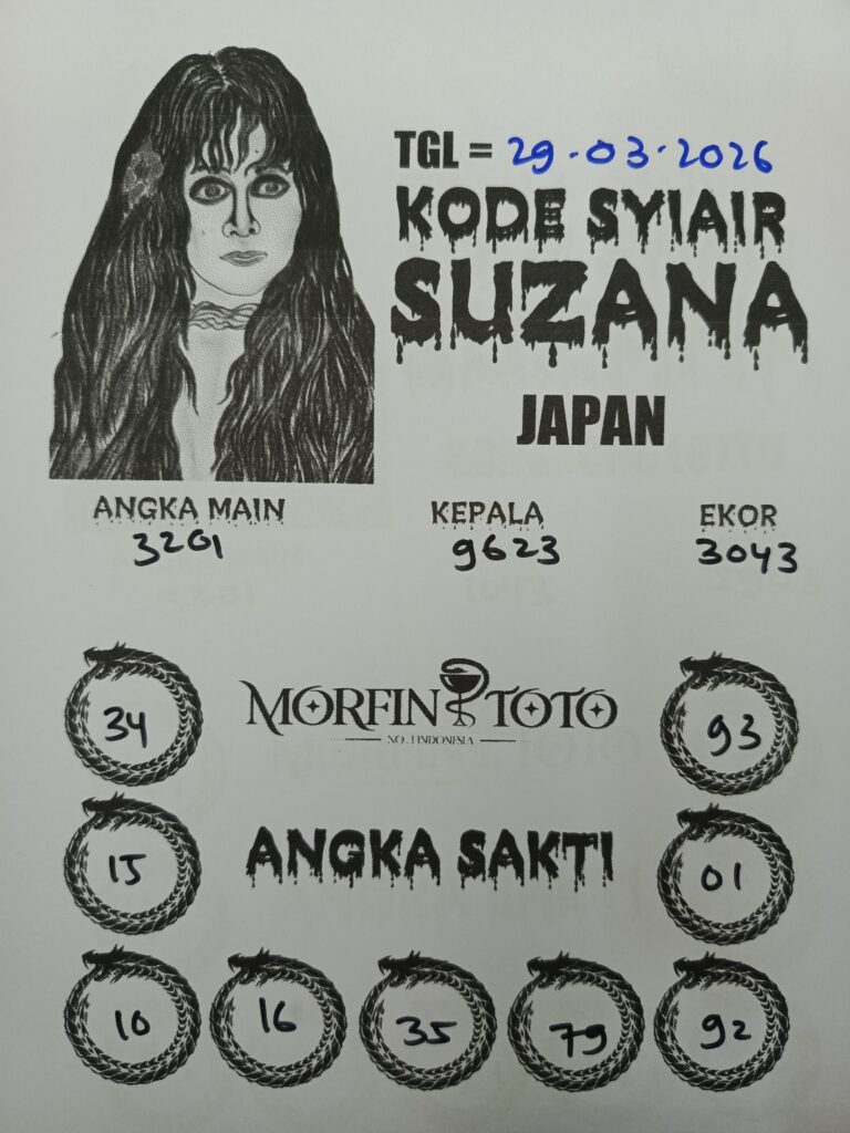 SYAIR TOGEL SUZANA JAPAN 29 MARET 2026