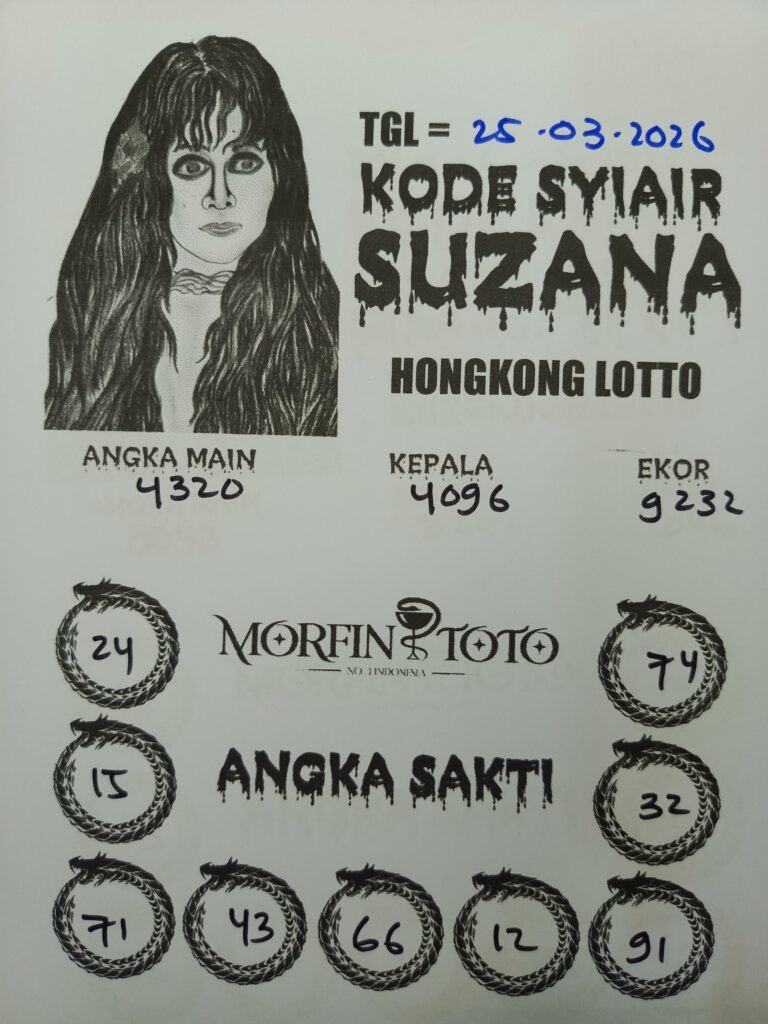 SYAIR TOGEL SUZANA  HONGKONG LOTTO 25 MARET 2026