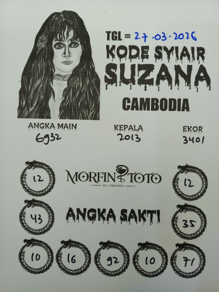 SYAIR TOGEL SUZANA CAMBODIA 27 MARET 2027