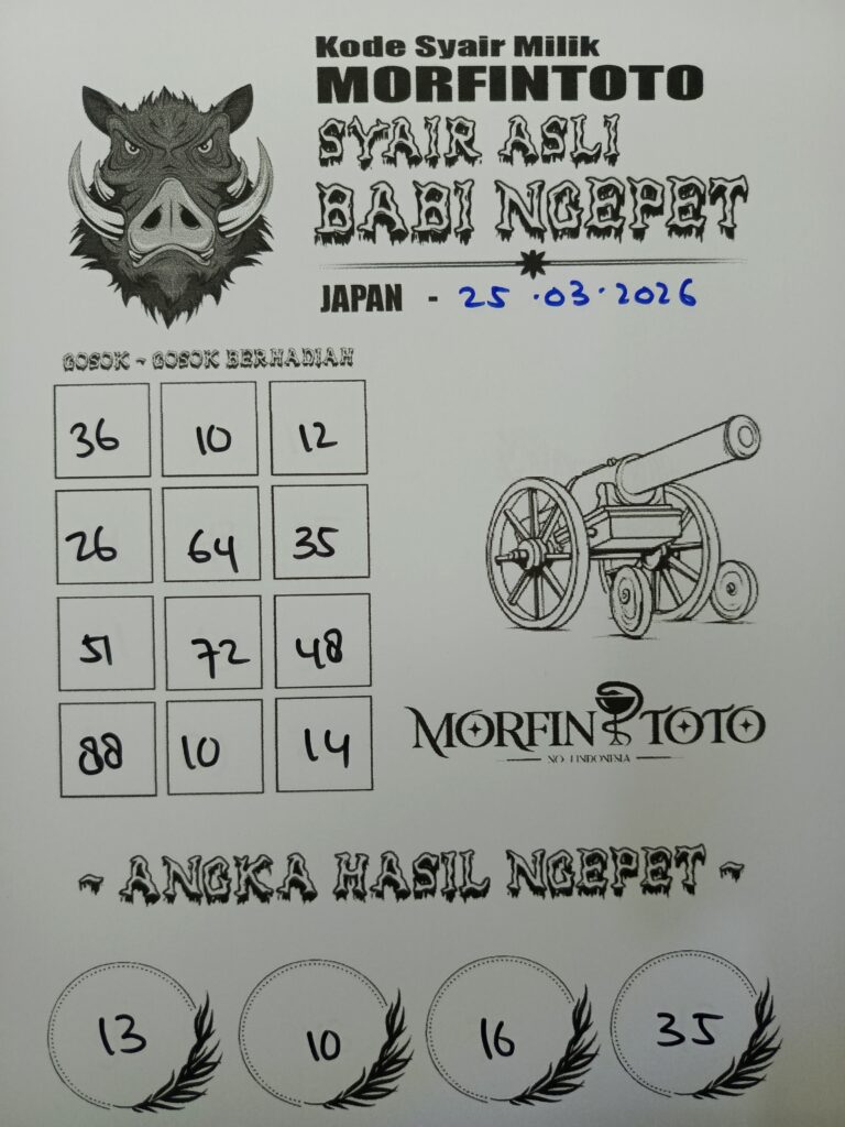 SYAIR TOGEL BABI NGEPET JAPAN 25 MARET 2026