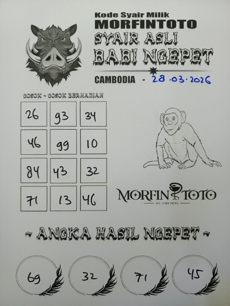 SYAIR TOGEL BABI NGEPET CAMBODIA 28 MARET 2026