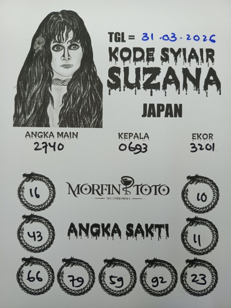 SYAIR TOGEL SUZANA JAPAN  31 MARET 2026