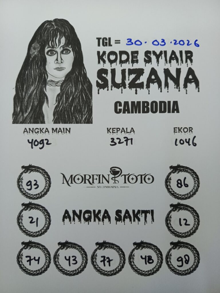 SYAIR TOGEL SUZANA CAMBODIA 30 MARET 2026