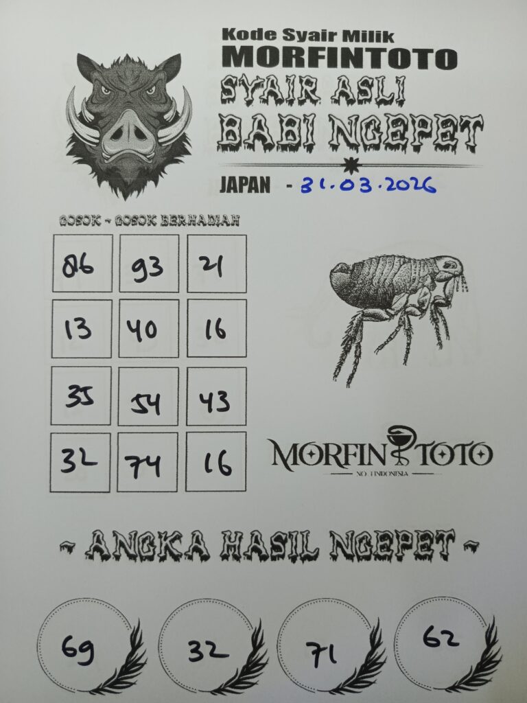 SYAIR TOGEL BABI NGEPET JAPAN 31 MARET 2026