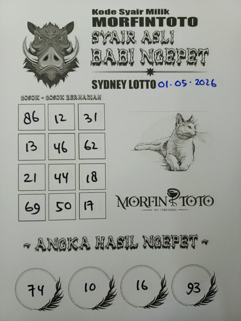 SYAIR TOGEL BABI NGEPET SYDNEY LOTTO 01 MEI 2026