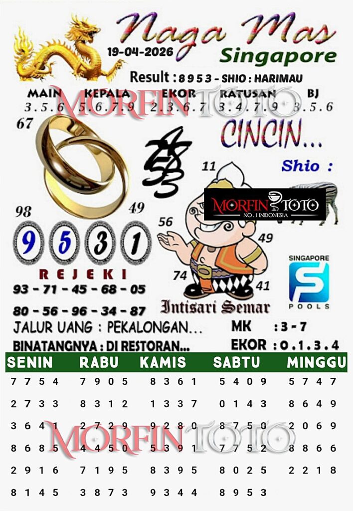 SYAIR TOGEL SINGAPORE NAGA MAS 19  MARET 2026