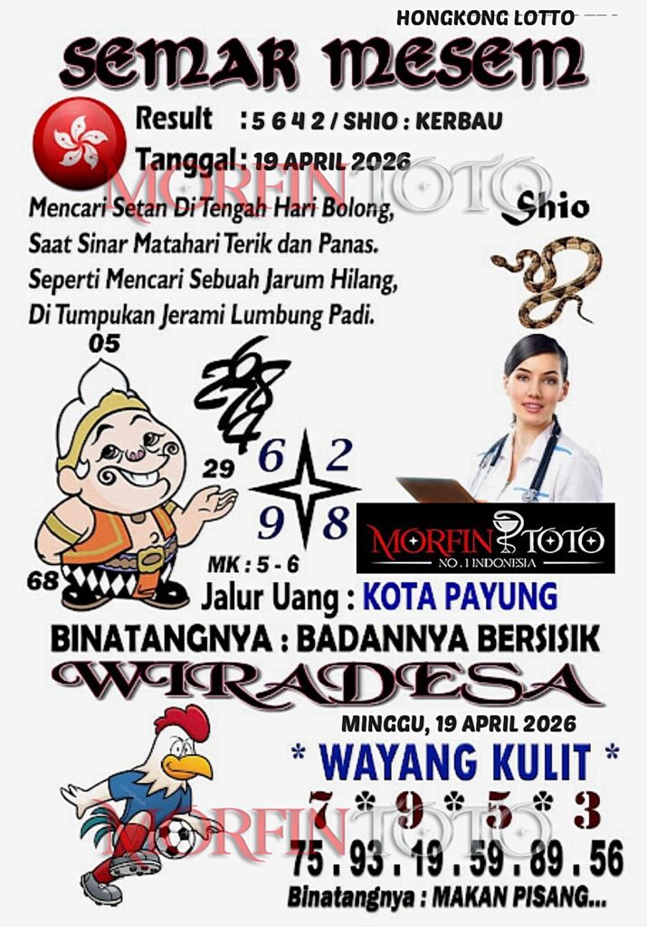 SYAIR TOGEL SEMAR MESEM  HONGKONG LOTTO 19 APRIL 2026