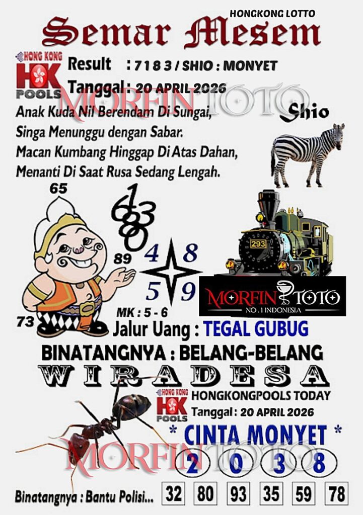 SYAIR TOGEL SEMAR MESEM  HONGKONG LOTTO 20 APRIL 2026