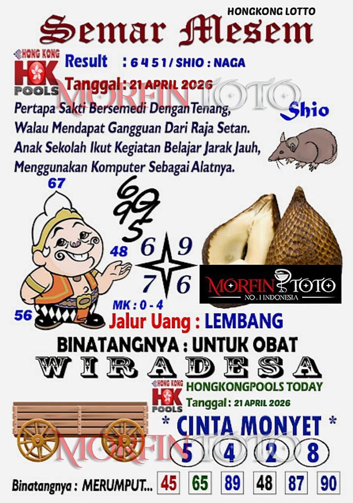 SYAIR TOGEL SEMAR MESEM  HONGKONG LOTTO 21 APRIL 2126