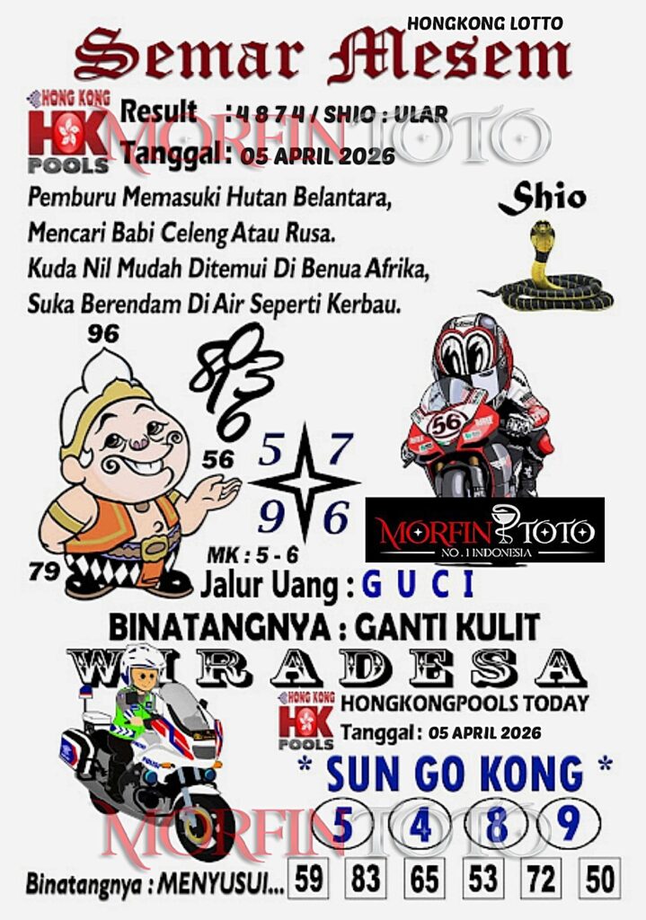 SYAIR TOGEL SEMAR MESEM  HONGKONG LOTTO 05 APRIL 2026